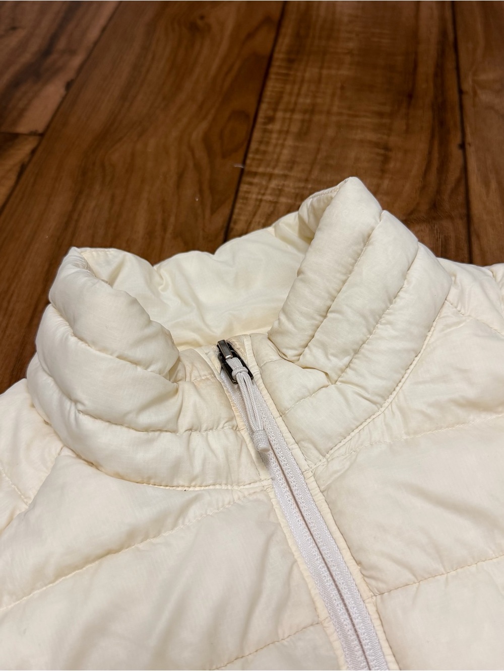 Patagonia Down Puffer Vest Cream Quilted Insulated Jacket Womens Medium - Picture 7 of 14